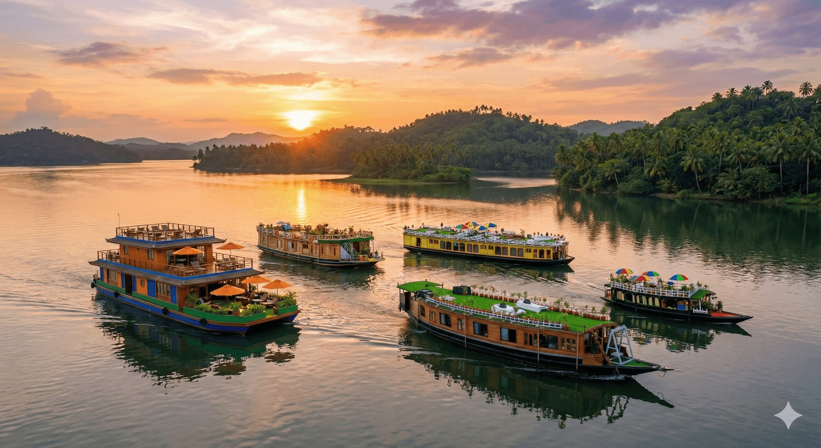 Luxury houseboat on Tanguar Haor